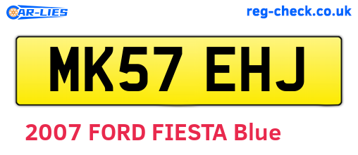 MK57EHJ are the vehicle registration plates.