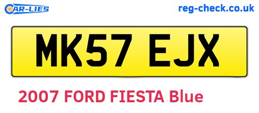 MK57EJX are the vehicle registration plates.