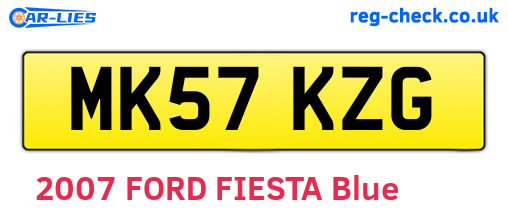 MK57KZG are the vehicle registration plates.