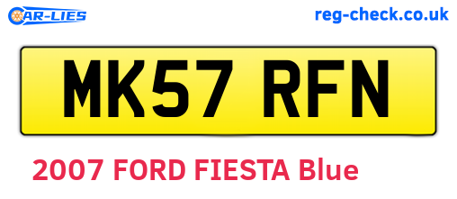 MK57RFN are the vehicle registration plates.