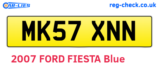 MK57XNN are the vehicle registration plates.