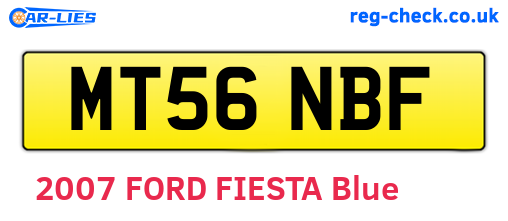 MT56NBF are the vehicle registration plates.