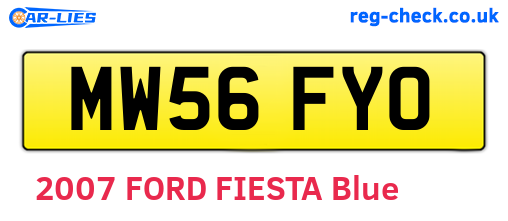 MW56FYO are the vehicle registration plates.