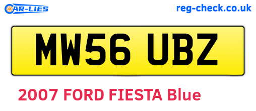 MW56UBZ are the vehicle registration plates.