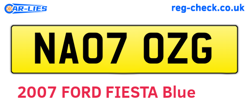 NA07OZG are the vehicle registration plates.