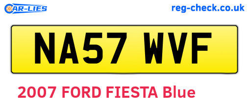 NA57WVF are the vehicle registration plates.