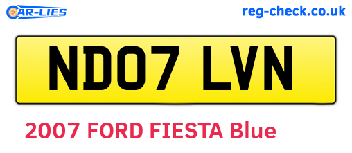 ND07LVN are the vehicle registration plates.
