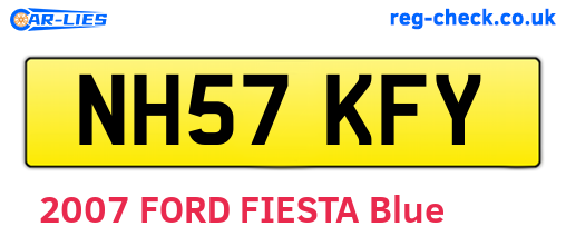 NH57KFY are the vehicle registration plates.