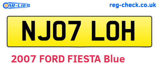 NJ07LOH are the vehicle registration plates.