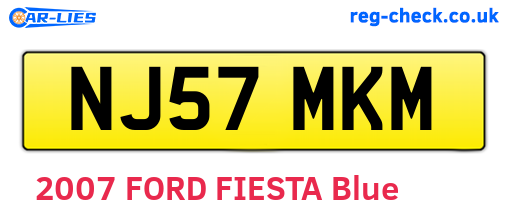NJ57MKM are the vehicle registration plates.