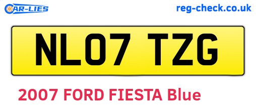 NL07TZG are the vehicle registration plates.