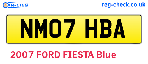 NM07HBA are the vehicle registration plates.