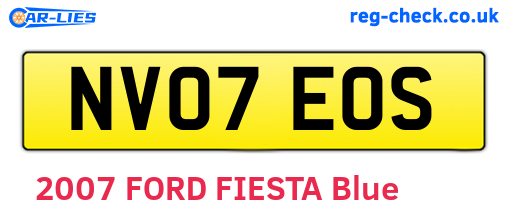 NV07EOS are the vehicle registration plates.