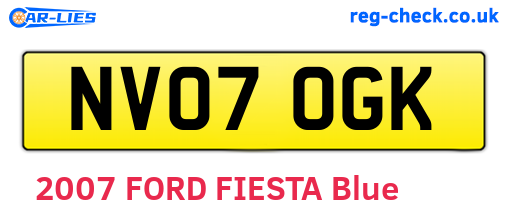 NV07OGK are the vehicle registration plates.