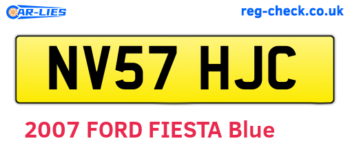 NV57HJC are the vehicle registration plates.