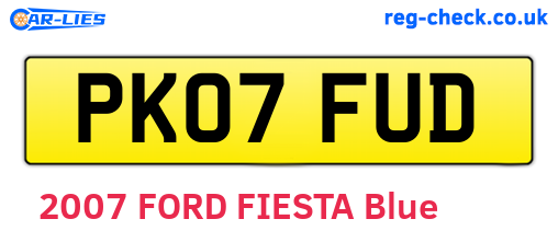 PK07FUD are the vehicle registration plates.