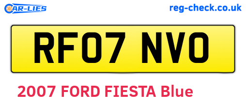 RF07NVO are the vehicle registration plates.