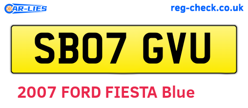 SB07GVU are the vehicle registration plates.