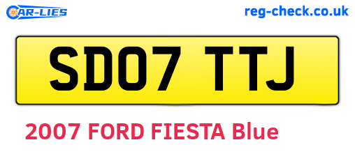 SD07TTJ are the vehicle registration plates.