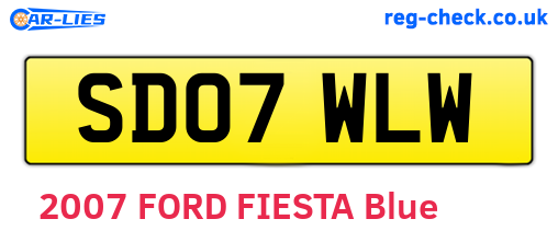 SD07WLW are the vehicle registration plates.