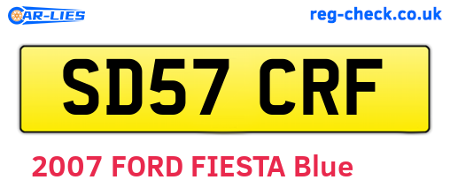 SD57CRF are the vehicle registration plates.