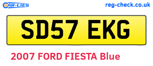 SD57EKG are the vehicle registration plates.