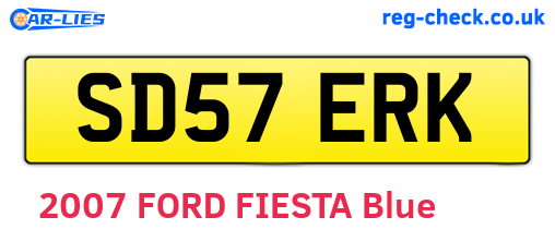 SD57ERK are the vehicle registration plates.