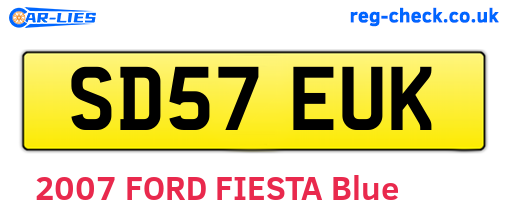 SD57EUK are the vehicle registration plates.