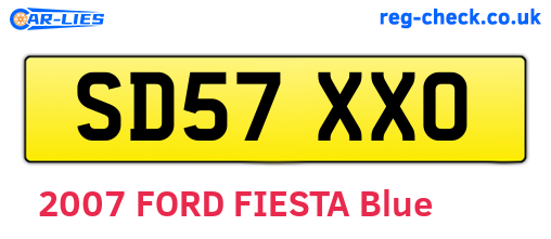 SD57XXO are the vehicle registration plates.