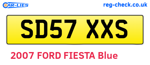 SD57XXS are the vehicle registration plates.