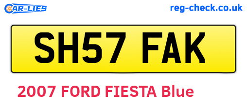 SH57FAK are the vehicle registration plates.