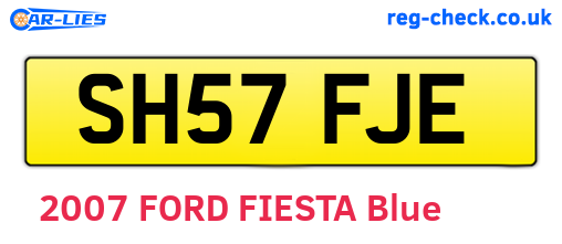 SH57FJE are the vehicle registration plates.