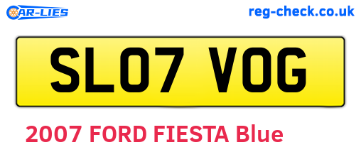 SL07VOG are the vehicle registration plates.
