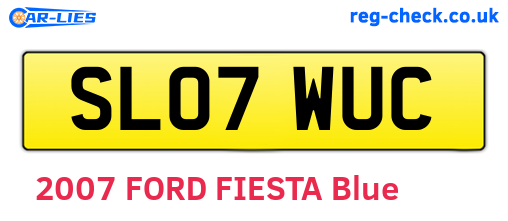 SL07WUC are the vehicle registration plates.