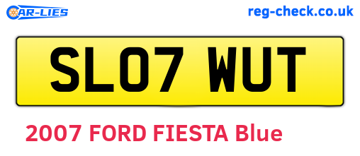 SL07WUT are the vehicle registration plates.