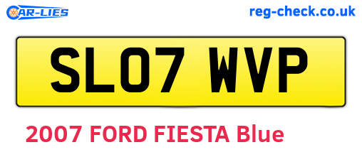 SL07WVP are the vehicle registration plates.