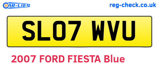 SL07WVU are the vehicle registration plates.