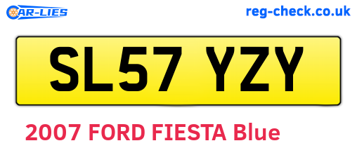 SL57YZY are the vehicle registration plates.