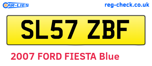 SL57ZBF are the vehicle registration plates.
