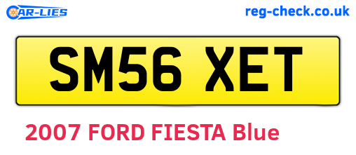 SM56XET are the vehicle registration plates.