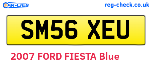 SM56XEU are the vehicle registration plates.