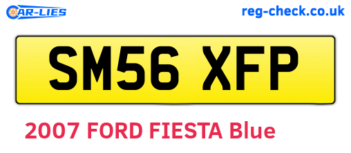 SM56XFP are the vehicle registration plates.