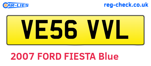 VE56VVL are the vehicle registration plates.