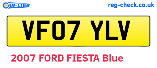 VF07YLV are the vehicle registration plates.