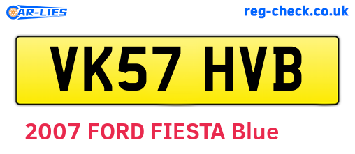 VK57HVB are the vehicle registration plates.