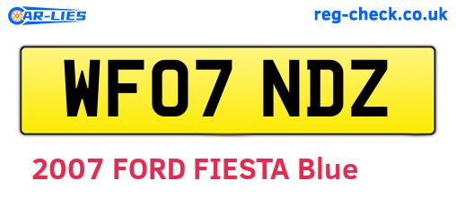 WF07NDZ are the vehicle registration plates.
