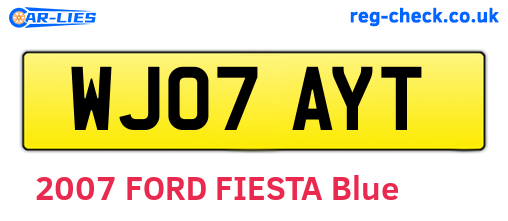 WJ07AYT are the vehicle registration plates.