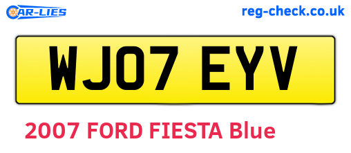 WJ07EYV are the vehicle registration plates.
