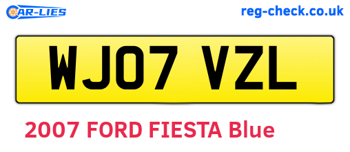 WJ07VZL are the vehicle registration plates.