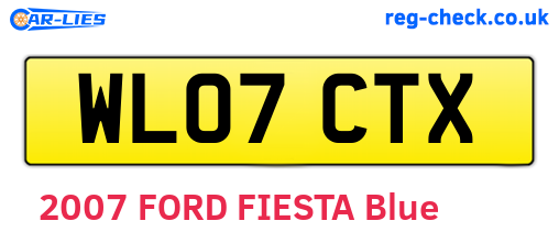 WL07CTX are the vehicle registration plates.